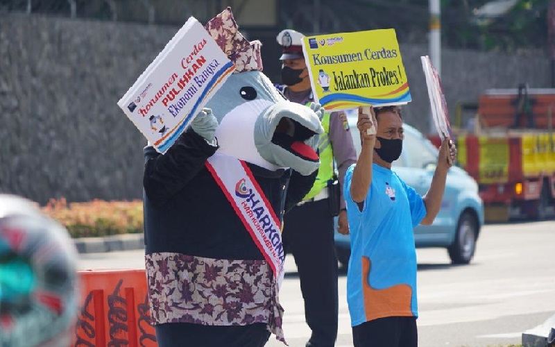 Harkonas 2021, si Enda Sosialisasikan Disiplin Prokes demi Pemulihan Ekonomi Bangsa