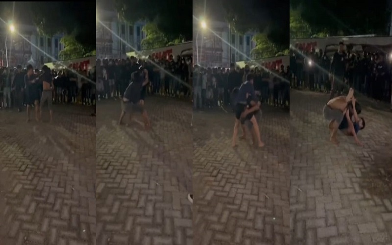 Viral, Video Duel Bebas ala UFC di Makassar, Polisi Turun Tangan