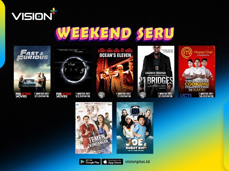 Weekend Seru! Nonton Streaming Channel TV dan Original Series di Vision+   