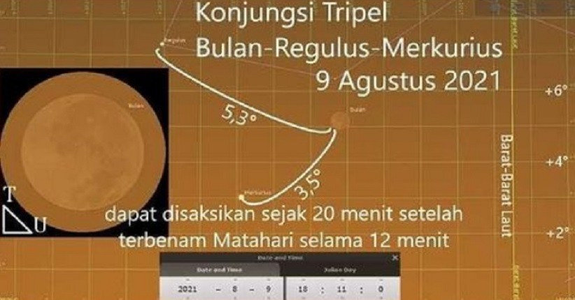 5 Fenomena Astronomi Pekan Kedua Agustus, Salah Satunya Konjungsi Bulan-Mars