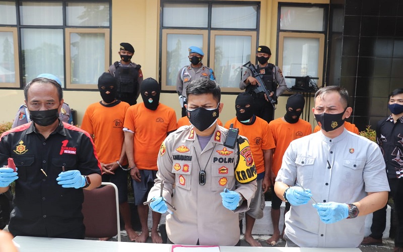 6 Pelaku Curanmor di Sukabumi Ditangkap Polisi, 8 Motor Curian Disita