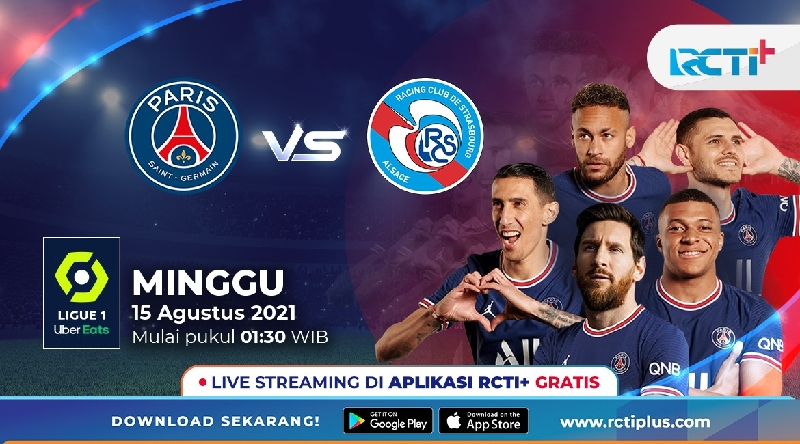Live Streaming RCTI+ Minggu Dini Hari: PSG Vs Strasbourg 