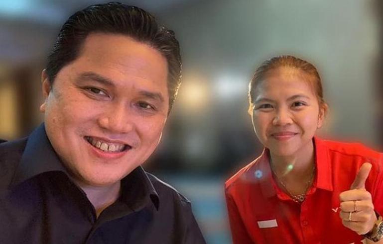 Dapat Sepatu dari Greysia Polii, Erick Thohir: Cocok dengan Anak Zaman Sekarang