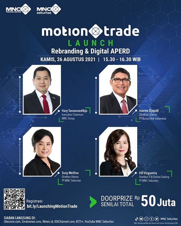 MNC Sekuritas Luncurkan Aplikasi Online Trading Saham MotionTrade