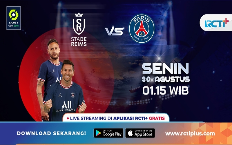 Link Live Streaming Reims Vs PSG di RCTI+: Saatnya Lionel Messi Beraksi