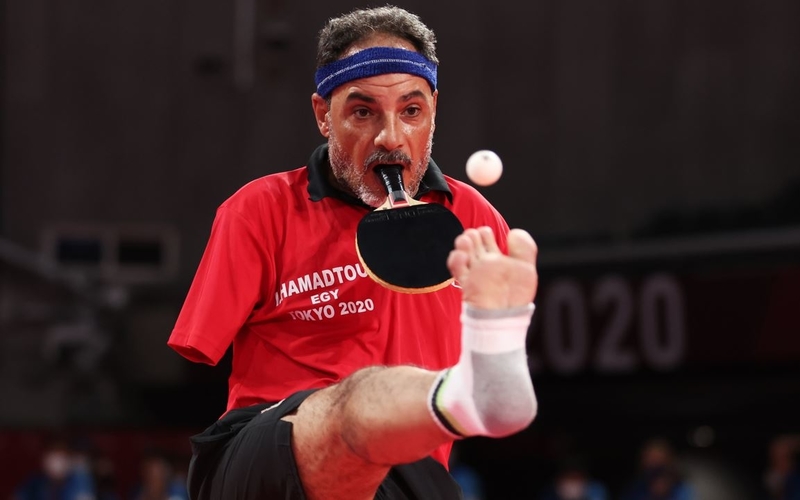 Kisah Inspiratif Ibrahim Hamadtou, Atlet Tenis Meja Mesir yang Bermain dengan Mulut di Paralimpiade Tokyo 2020