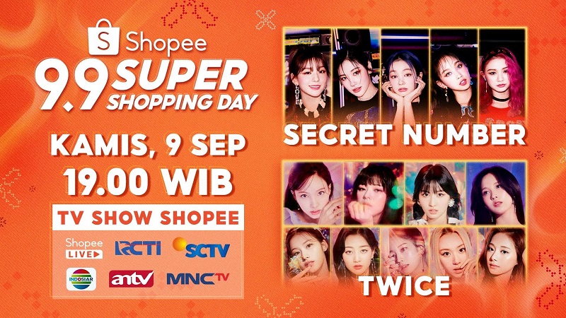 SECRET NUMBER & TWICE Siap Gebrak Panggung Shopee 9.9 Super Shopping Day TV Show