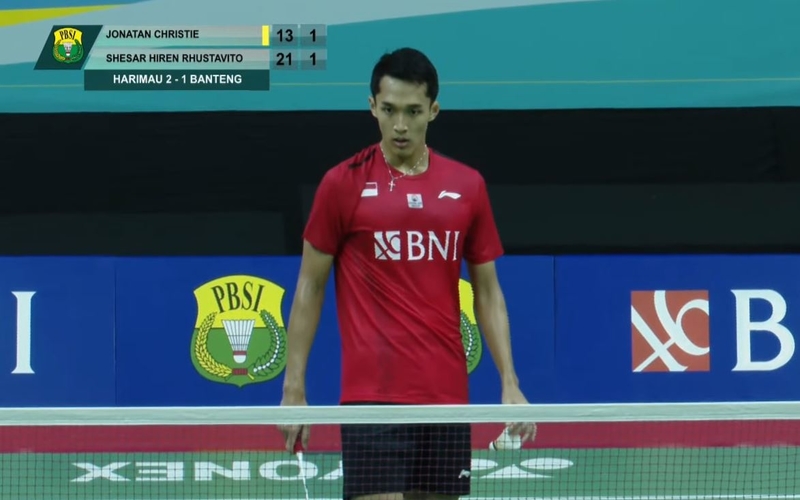Hasil Simulasi Piala Sudirman dan Thomas-Uber 2021: Sempat Kalah, Jonatan Christie Menang atas Shesar Rhustavito