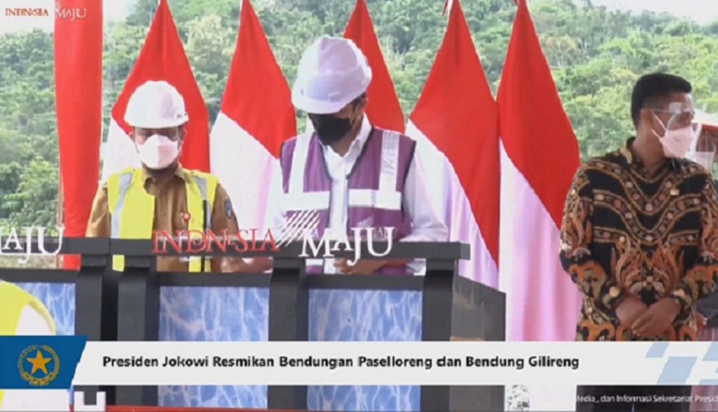 Resmikan Bendungan Paselloreng, Jokowi: Bermanfaat Dukung Sulsel Jadi Lumbung Pangan Nasional