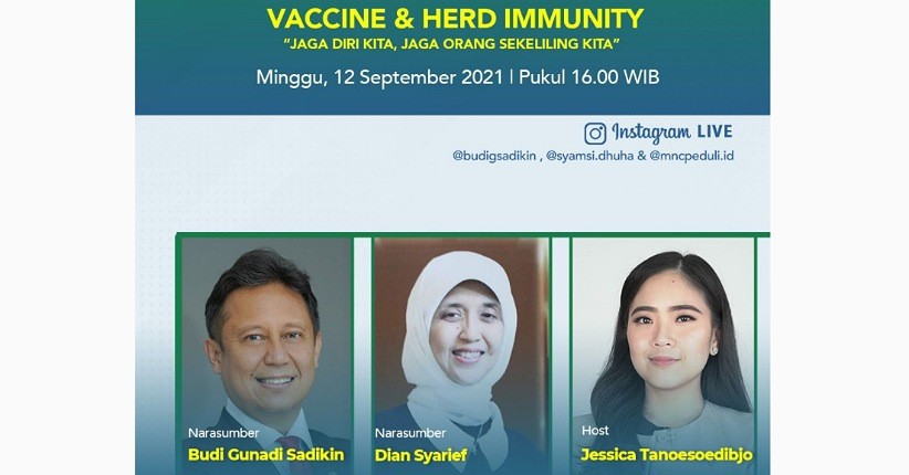 Menkes RI x Jessica Tanoesoedibjo Bahas Vaksin & Herd Immunity, Cek IG Live MNC Peduli Minggu Sore!