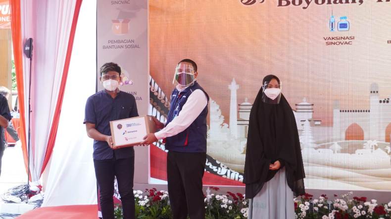 Dukung Vaksinasi yang Digelar Kemenhub di Soloraya, Pertamina Bagikan 500 Paket Sembako