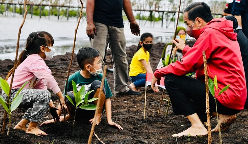 Jokowi Siapkan Tiket Beasiswa Kursus untuk Pemuda Pegiat Mangrove