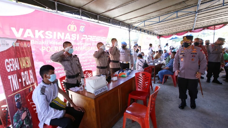 Zoom dengan Kapolres di Papua, Kapolri Tekankan Capaian Vaksinasi Covid