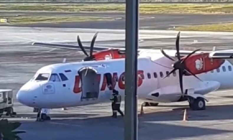 Pesawat Wings Air Terperosok ke Parit saat Menuju Apron Bandara Ngurah Rai