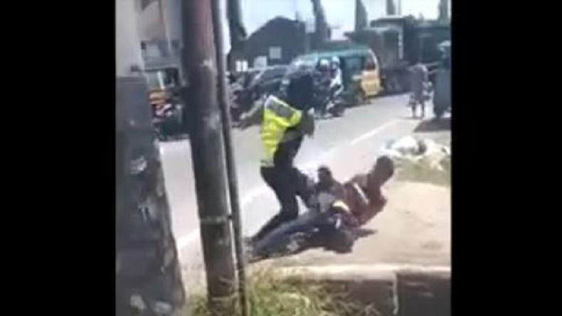 Viral Oknum Polisi di Deliserdang Pukuli Warga di Pinggir Jalan, Ibu Korban Histeris