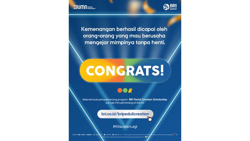 Jaring Ide dan Inovasi Mahasiswa, BRI Peduli Creation Scholarship Tetapkan 10 Pemenang