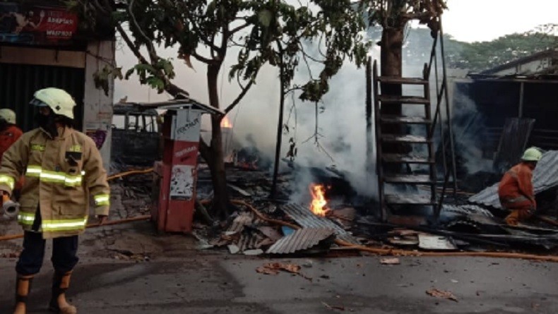 Kebakaran di Dua Lokasi, Lapak Kawasan Duri Kosambi Jakbar dan Rusun Klender Jaktim