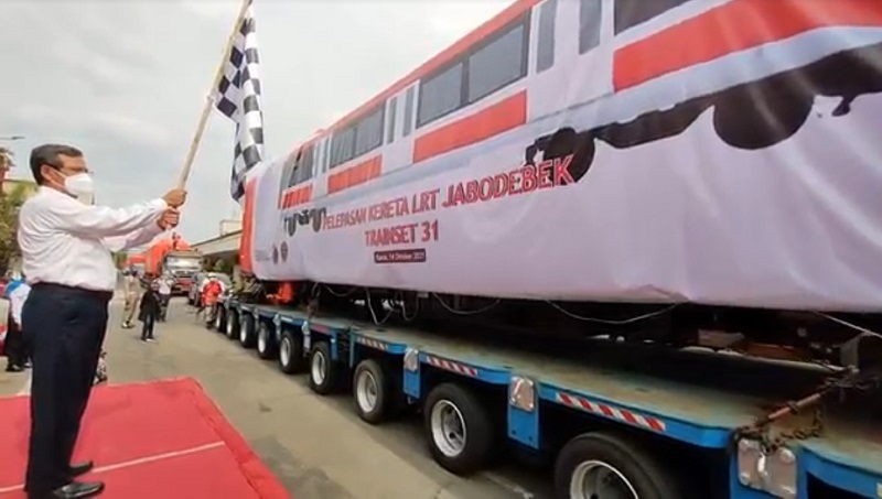 PT INKA Kirim LRT Terakhir ke Jabodetabek, 40 Persen Komponen Dalam Negeri 