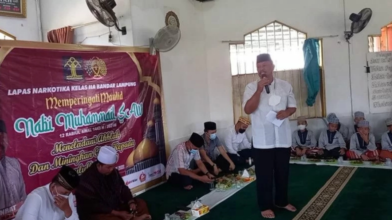 Peringati Maulid Nabi, Napi Kasus Narkoba di Bandarlampung Ikut Lomba Azan
