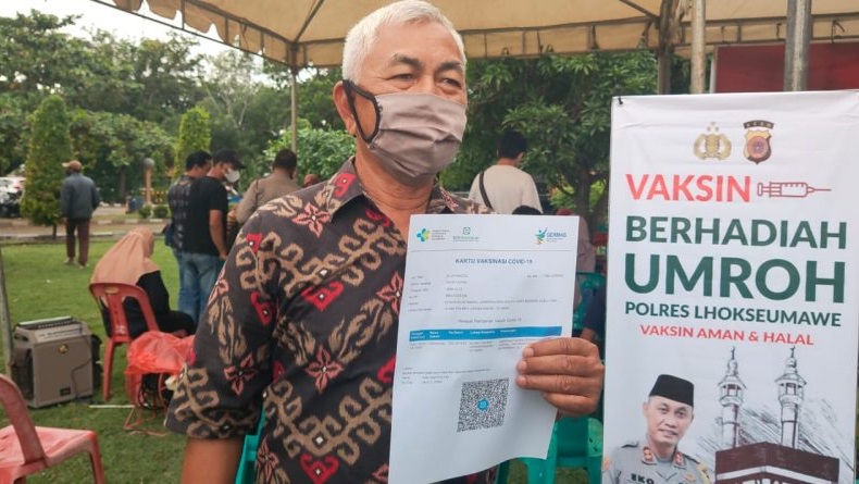 Vaksinasi Covid-19 untuk Lansia dan Remaja di Aceh Masih Rendah