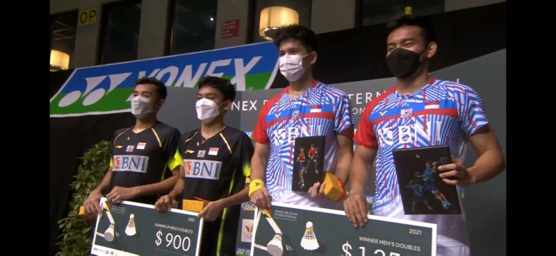  Taklukkan Ibul/Bagas di Final, Pramudya/Yeremia Juara Belgian International 2021