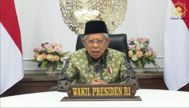 Resmikan Masjid di Bogor, Ma'ruf Amin : Tempat Saling Tolong Menolong Pulihkan Ekonomi Warga