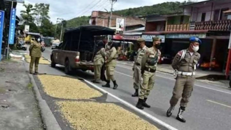 Bukan Disiplinkan PKL, Satpol PP di Aceh Malah Tertibkan Kopi yang Dijemur di Depan Rumah