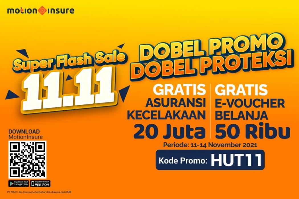 Harbolnas 11.11, MotionInsure Gelar Super Flash Sale Dobel Promo Dobel Proteksi, Cek di Sini!
