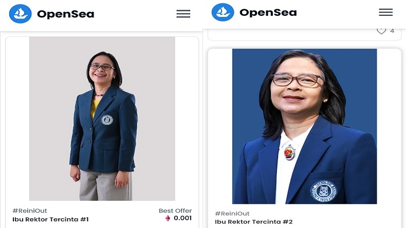 Waduh, Diduga Bentuk Protes, Foto Rektor ITB Dijual sebagai NFT di OpenSea 
