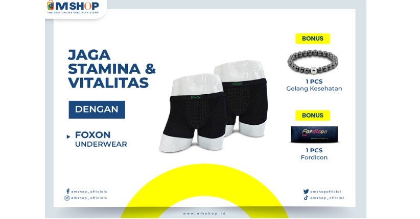 Foxon Underwear dari eMSHOP Cocok Digunakan untuk Pria
