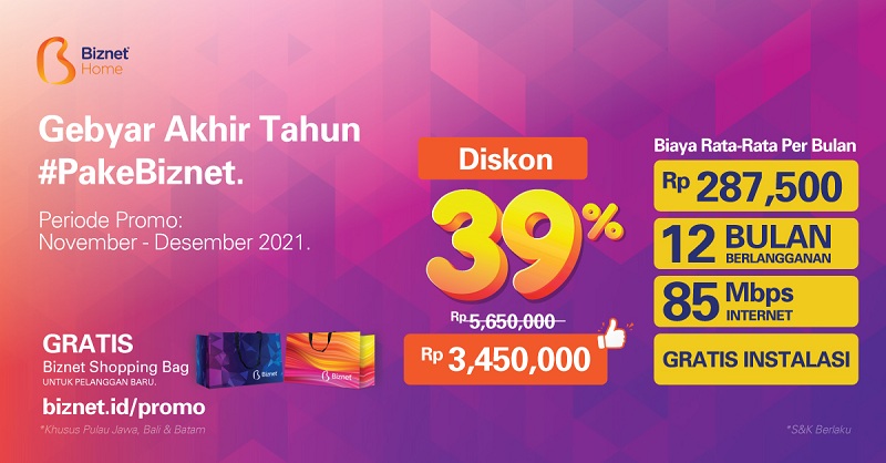 Biznet Hadirkan Promo Spesial Gebyar Akhir Tahun untuk Pelanggan