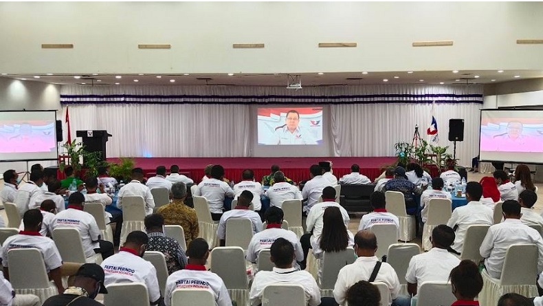 Buka Muskerwil III Perindo Papua Barat, HT Minta Kader Kerja Keras Menang di Pemilu 2024