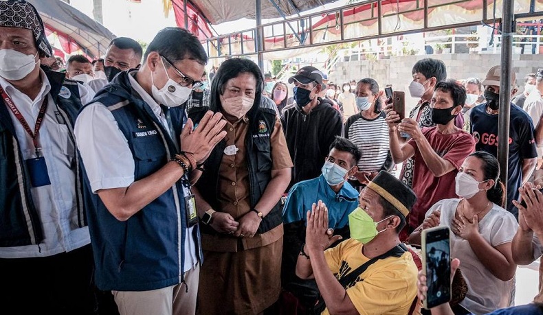 Gelar Sentra Vaksinasi Covid-19 di Toraja Utara, Menparekraf Sandiaga Uno Dorong Destinasi Wisata Bangkit