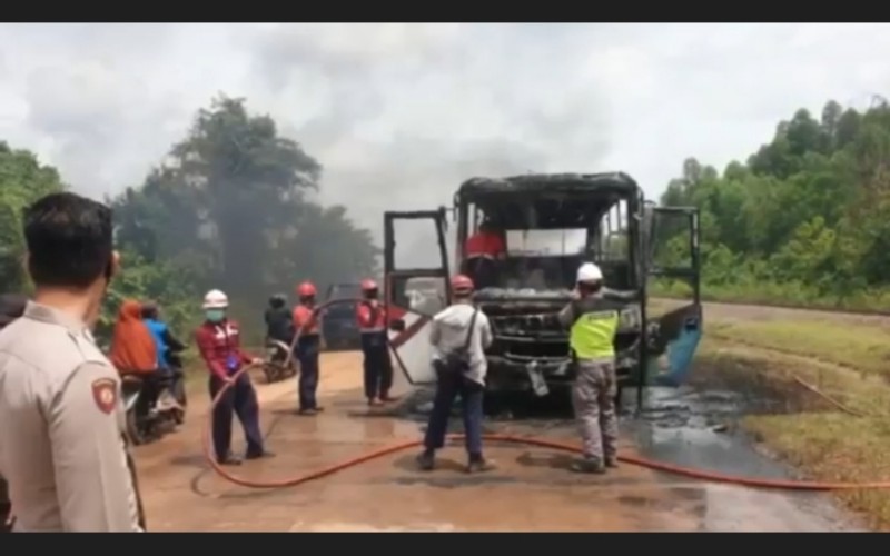 Bus Vaksin Terbakar di Muara Enim, Ini Hasil Penyelidikan Polisi