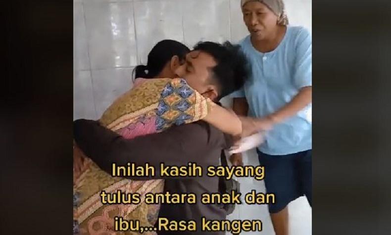 Viral Pertemuan Ibu dan Anak Lama Merantau, Sempat Tak Kenal Endingnya Bikin Nangis