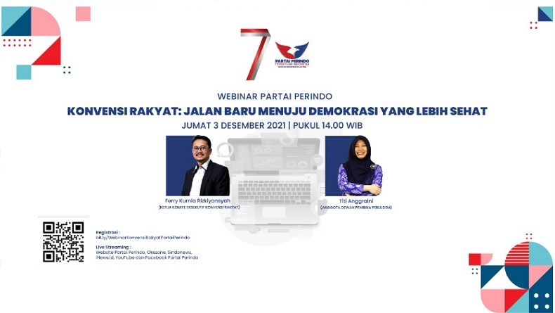 Mau Jadi Wakil Rakyat? Ikuti Webinar Pendidikan Politik Konvensi Rakyat Partai Perindo Pukul 14.00, Daftar di Sini