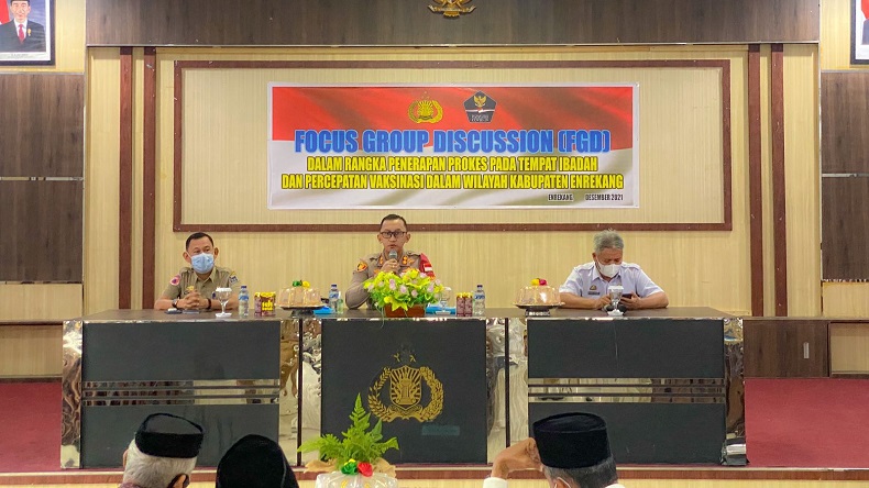 Kapolres Enrekang Ajak Pengurus Masjid Terapkan Protokol Kesehatan saat Ibadah Berjamaah