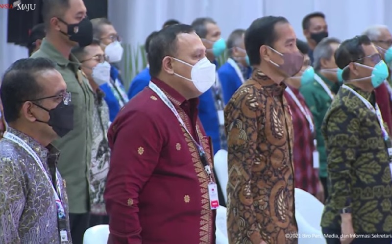 Jokowi dan Sejumlah Menteri Hadiri Puncak Peringatan Hakordia 2021 di Gedung KPK