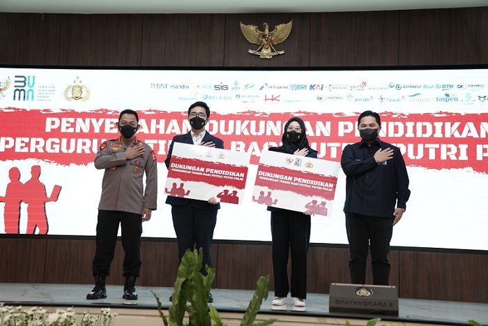 Erick Thohir Berikan Beasiswa kepada 876 Putra-Putri Anggota Polri