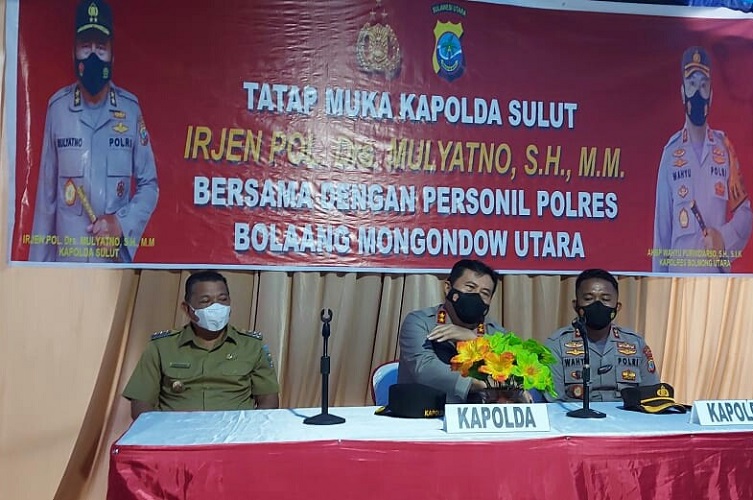 Temui Polres Bolmut, Kapolda Sulut: Jadilah Polisi yang Profesional dan Dicintai Masyarakat