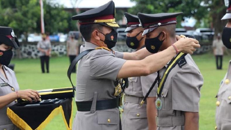 Kapolda Bali Lantik 575 Bintara Polri, Ini 3 Nama Siswa Lulusan Terbaik