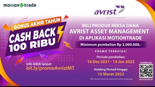 Raih Cashback Reksa Dana Avrist Asset Management di MotionTrade, Ini Caranya!