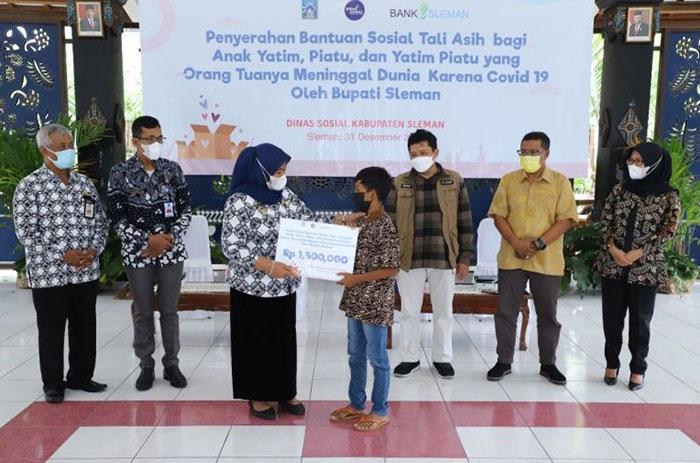Pemkab Sleman Salurkan Bantuan bagi Anak Yatim Piatu Korban Covid-19