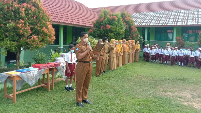 SDN 01 Umpu Kencana Way Kanan Mulai Masuk Sekolah, Wajib Terapkan Prokes