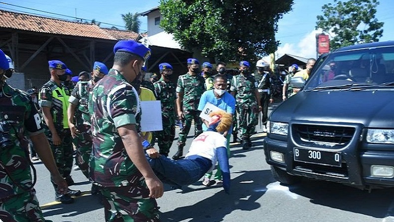 3 Penabrak Sejoli di Nagreg Ikut Rekonstruksi yang Digelar Polisi Militer TNI AD