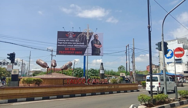 Baliho Ridwan Kamil Presiden Indonesia 2024 Mulai Mejeng di Cianjur dan Tasikmalaya 