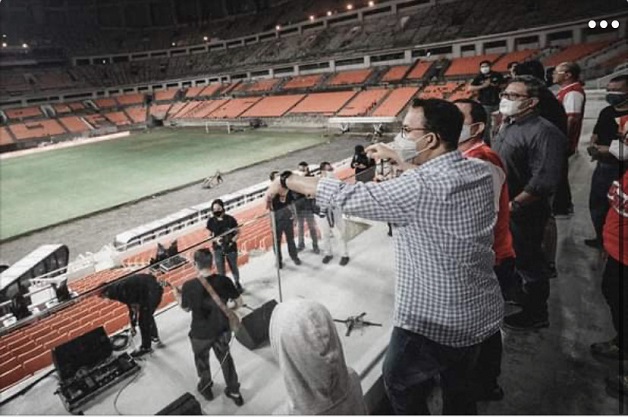 Uji Coba Sound System JIS dengan Nidji, Anies: Spektakuler!