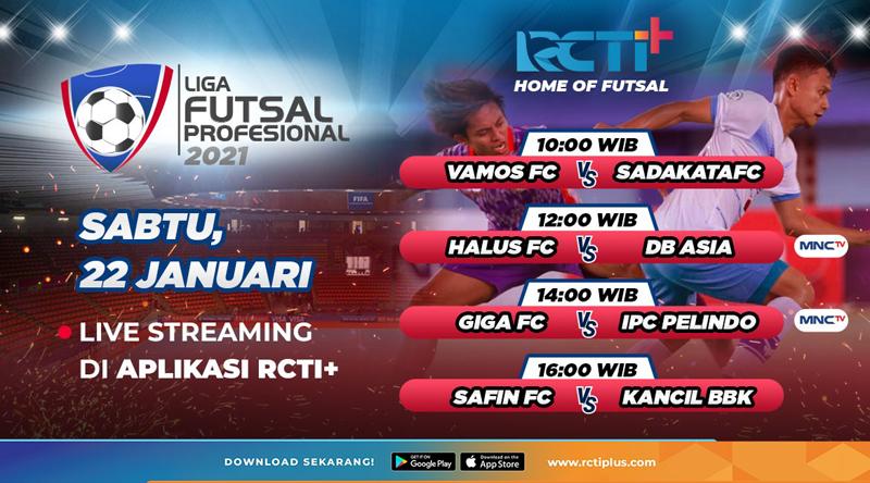Link Live Streaming Liga Futsal Profesional Hari Ini: Ada Vamos FC Vs Sadakata