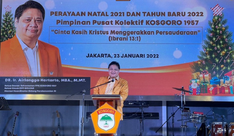 Perayaan Natal, Ketum Golkar Airlangga Hartarto Minta Seluruh Kader Berjuang Demi Rakyat