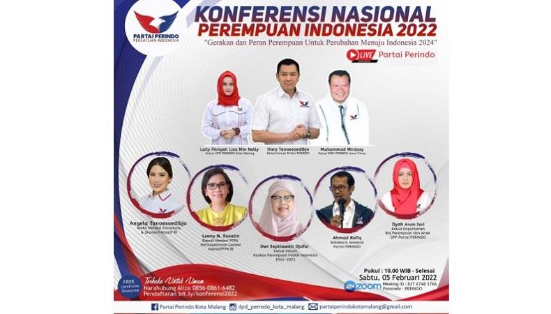 Dihadiri Angela Tanoesoedibjo, Partai Perindo Gelar Konferensi Nasional Perempuan Indonesia 2022, Cek di Sini!